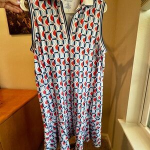 JMcLaughlin Women's Geometric Print Dress - Red, Blue, White